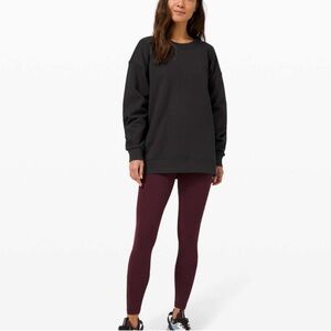 Lululemon Perfectly Oversized Crew Black Size s/m Minimalist Crewneck Sweatshirt